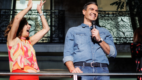 El presidente del Gobierno y secretario general del PSOE, Pedro Sánchez en la sede del Partido Socialista, a 23 de julio de 2023, en Madrid.