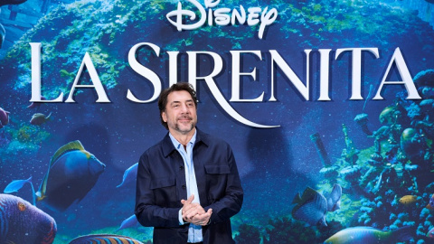 Javier Bardem, durante la presentación de la película 'La Sirenita'.- Disney