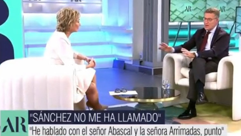 Una instante en la entrevista entre Ana Rosa Quitana y Alberto Núñez Feijóo.