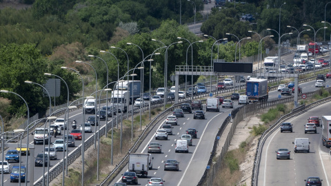 La autovía A-3, a la altura de la entrada a Rivas, a 12 de mayo de 2023, en Madrid (España).