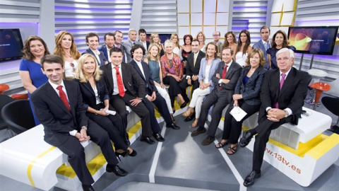 Presentadores y periodistas de 13tv / EUROPA PRESS