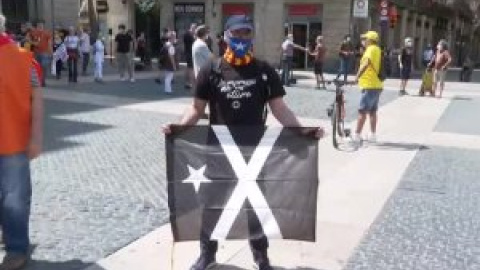 Manifestación en Barcelona en defensa de los derechos fundamentales durante la pandemia