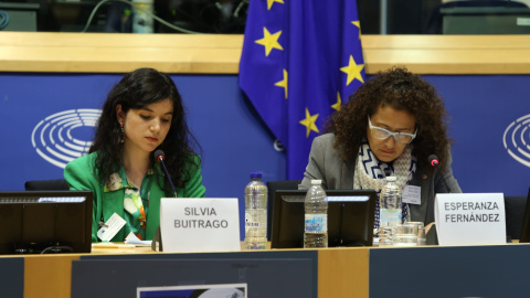 Silvia Buitrago (izquierda) y Esperanza Fernández, durante su intervención.