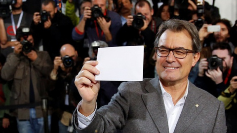 Artur Mas, tras votar en la consulta del 9-N.