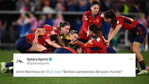 La Selección española de Fútbol celebra tras ganar el Mundial de Fútbol femenino