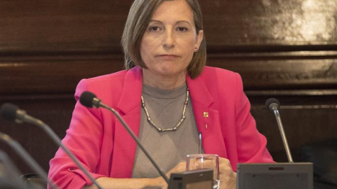 La presidenta del Parlament, Carme Forcadell, preside la Mesa del Parlament. /EFE