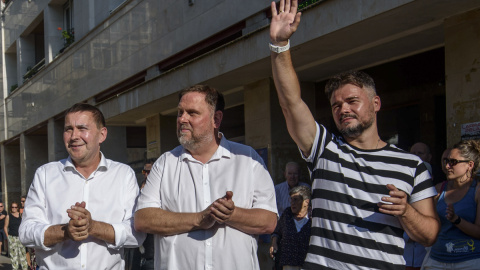 Arnaldo Otegi, Oriol Junqueras y Gabriel Rufián