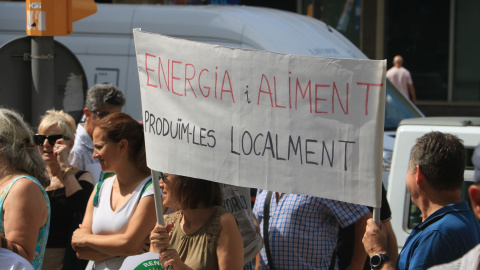 Manifestants per una transició energètica equilibrada