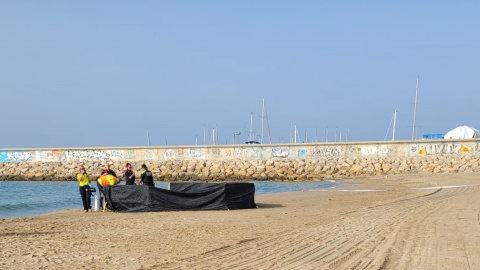 La zona de la troballa a la platja Costa Daurada