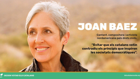 Joan Baez ha firmado el manifiesto Let Catalans Vote.