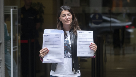 La ex dirigente de Vox Macarena Olona en la Oficina de Registro, en el Ministerio del Interior, a 7 de junio de 2023, en Madrid (España).