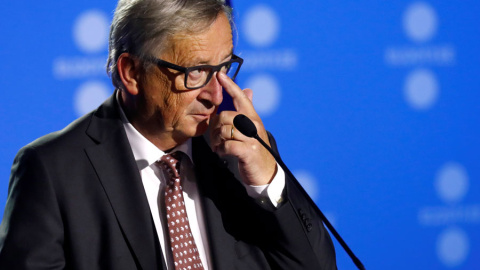 Juncker, en Tallín este viernes. REUTERS/Ints Kalnins