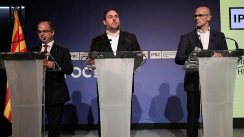 Turull, Junqueras i Romeva. REUTERS