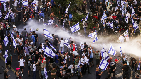 Manifestaciones contra la reforma judicial promovida por el primer ministro israelí Benjamin Netanyahu