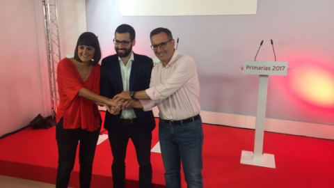 Los tres candidatos a las primarias del PSOE de Murcia.- PSOE MURCIA