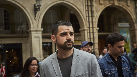 26/07/2023 El líder de Podemos Galicia, Borja San Ramón, durante una visita a Ourense