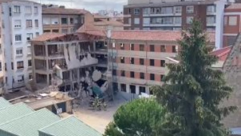 Un desaparecido y dos heridos en el derrumbe de un colegio en obras en Logroño