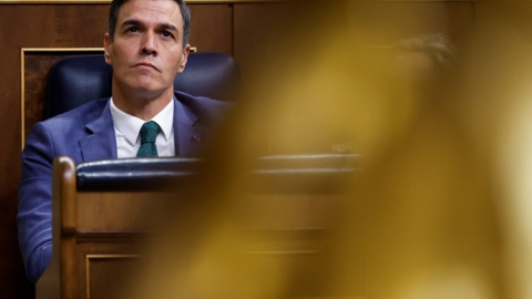 El presidente del Gobierno en funciones, Pedro Sánchez, durante el debate de investidura de Feijóo, a 26 de septiembre de 2023.- Juan Medina / Reuters