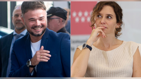 Gabriel Rufián e Isabel Díaz Ayuso.- EUROPA PRESS