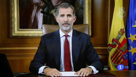 El rey Felipe VI durante su intervención.