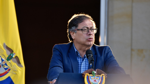 04 de julio de 2023, Colombia, Bogotá: El presidente colombiano Gustavo Petro habla durante un evento que marca el Día Nacional de la Libertad Religiosa. Foto: -/LongVisual vía ZUMA Press Wire/dpa Fecha: 07/04/2023.