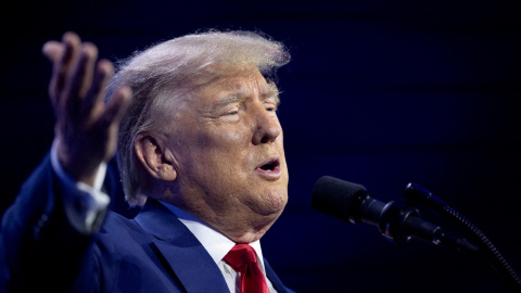 El expresidente de Estados Unidos Donald Trump durante una comparecencia en West Palm Beach, Florida (EEUU), el pasado 15 de julio. REUTERS/Marco Bello