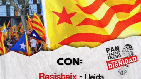 Cartel del acto por "el derecho a decidir" en Zaragoza