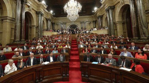 Imagen del Pleno del Parlament de Catalunya del pasado 6 de septembre, cuando aprobó la ley del referéndum. REUTERS