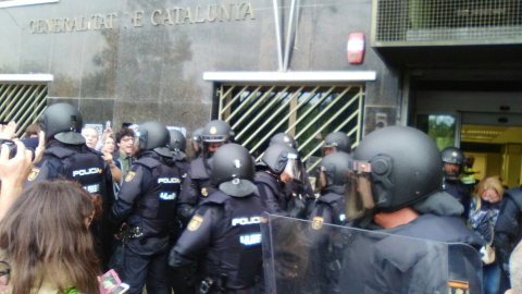 Intervenció de la policia espanyola a Lleida / M.M.