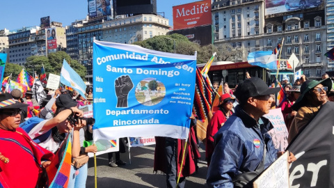 Marcha del Malón de la Paz por el centro de Buenos Aires