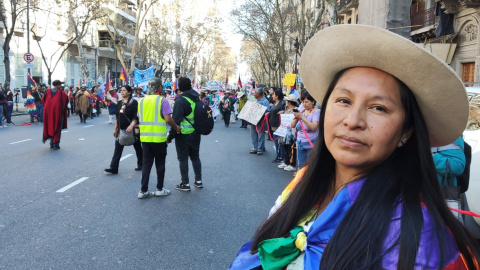 Marcha del Malón de la Paz por el centro de Buenos Aires