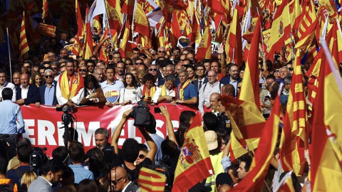 Capçalera de la manifestació en favor de la Unitat d'Espanya / EFE Alejandro García