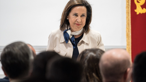 La ministra de Defensa en funciones, Margarita Robles, durante un acto en Madrid, a 28 de julio de 2023.