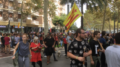 Cercavila a Barcelona, organitzat per CDR, durant la vaga del dia 3 d'octubre / M.D.