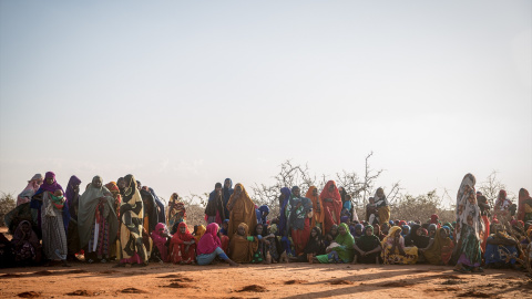 Desplazados en Dollow, Somalia.