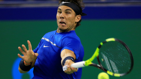 El tenista español Rafael Nadal, durante la final del torneo Master 1000 de Shánghai contra el suizo Roger Federer. REUTERS/Aly Song