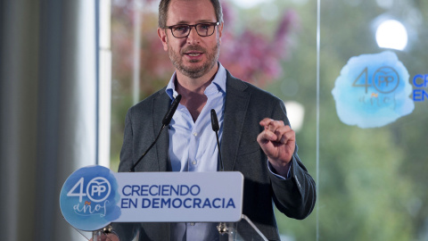 El vicesecretario de Política Social y Sectorial del PP, Javier Maroto durante un acto organizado en Santander. EFE/Pedro Puente Hoyos