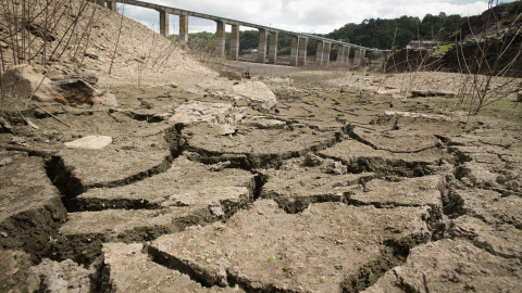 03/08/2023 - Embalse de Belesar en el Río Miño, a 3 de agosto de 2023, en Lugo, Galicia