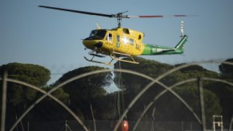 Asegurado el 70% del incendio de Bonares, que permanece activo desde el sábado