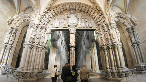 Vista del pórtico de la Gloria del maestro Mateo. EFE/Lavandeira