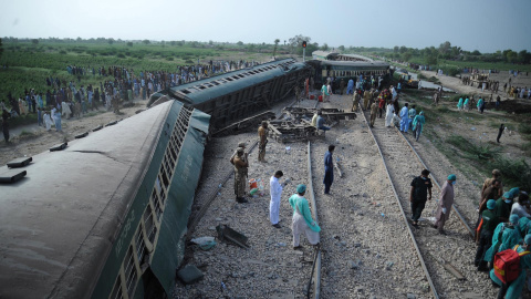 Accidente de tren en Pakistán.