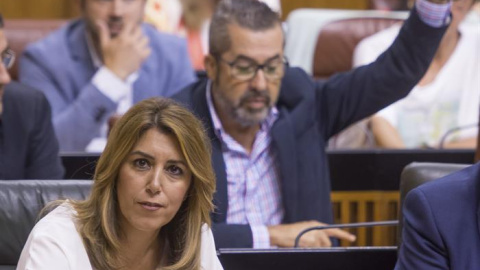 Susana Díaz, en el Parlamento andaluz hace unos días. EFE/Raúl Caro