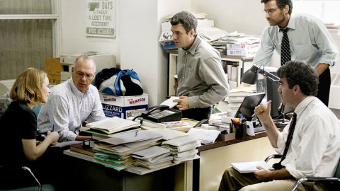 Escena de la película Spotlight. 2015, Tom McCarthy