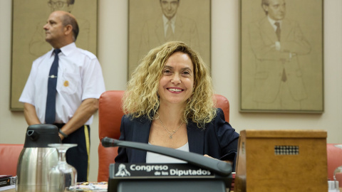 Meritxell Batet, durante la reunión de la Diputación Permanente del Congreso de los Diputados, a 26 de julio de 2023, en Madrid.