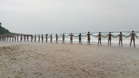 La famosa platja de Waikiki, a Tarragona. CLUB CATALÀ DE NATURISME