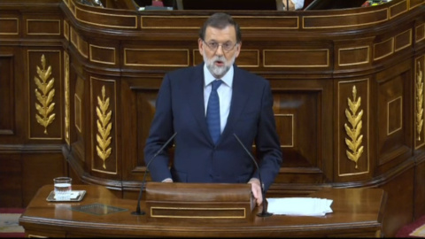 Mariano Rajoy interviene en el Congreso.