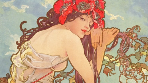 Alphonse Mucha. 'Le stagioni: Estate', 1896 (detalle).