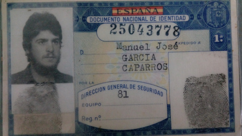 Carnet de identidad de Manuel José García Caparrós