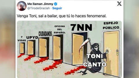 Uno de los memes aparecidos tras el fichaje de Toni Cantó por 'Espejo Público'.