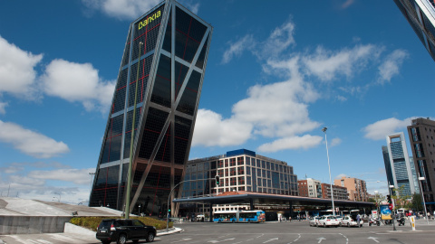 Sede de Bankia, en una de las Torres Kio en la madrileña plaza de Castilla. E.P.